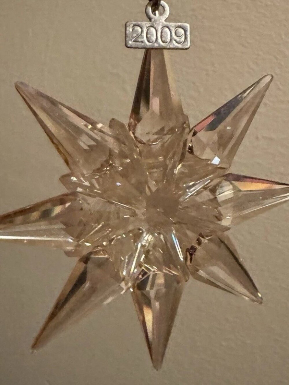 Swarovski 2009 Gold Ornament 1026761  EUC No Box